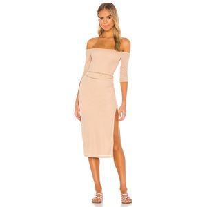 Privacy Please Joana Midi Dress in Taupe